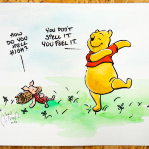 Painting of Piglet and Winnie the Pooh