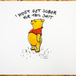 Painting of Winnie the Pooh hangover