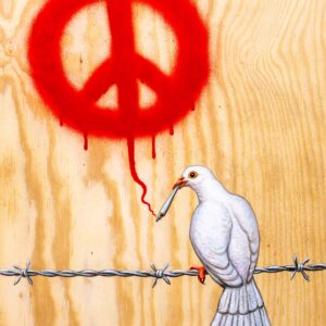 Peace dove smoking